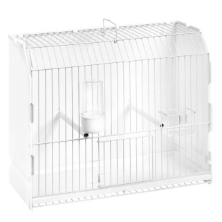 2GR - Cage d'Exposition en Plastique et Grille Blanche - 1 porte