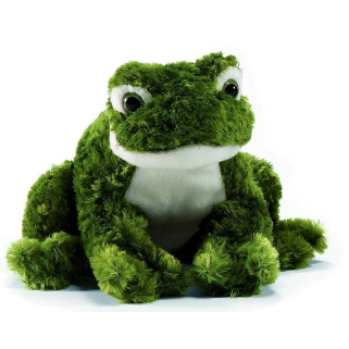 Anima - Peluche de Collection Grenouille verte (Assise ou Couchée) - 18 cm