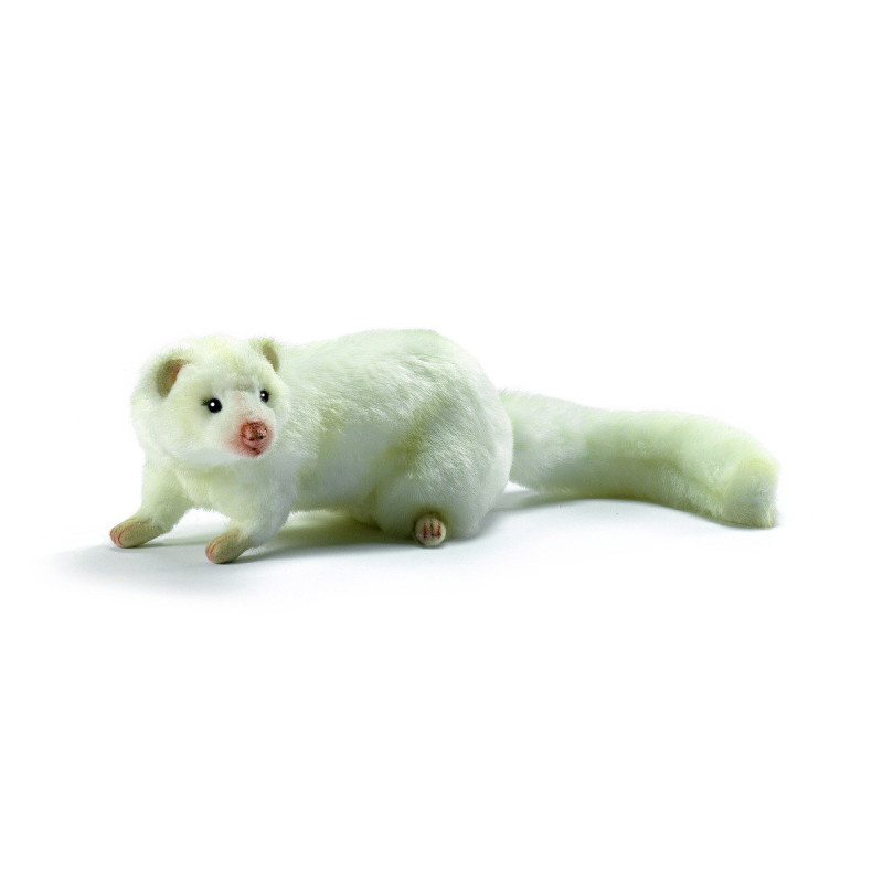 Hansa Peluche de Collection Furet Blanc 23 cm