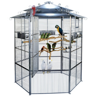 Cage Inox Perroquet KING'S CAGES - Modèle 605 Inox