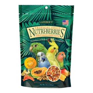 Lafeber - Nutri-Berries Tropical Fruit 284 gr - Repas Complet pour Petites et Grandes Perruches