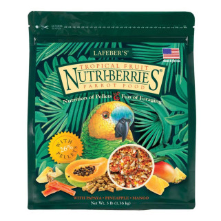 Lafeber - Nutri-Berries Tropical Fruit 1,36 kg - Repas Complet pour Perroquets