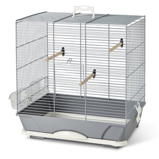 Savic - Cage Oiseaux Primo 40 - Gris Argent