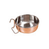 Mangeoire Inox Ronde avec Fixation à Crochets Ø 15 cm - 900 ml
