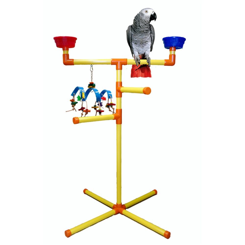 Perroquet En Bois Table Perchoir Support D'oiseau  – Grandado